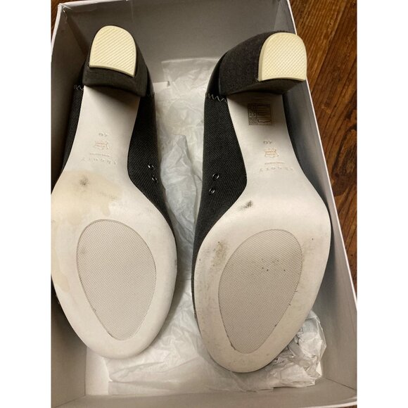 Theory Women's Black & Grey Heels Size 40 New In Box - Picture 5 of 8